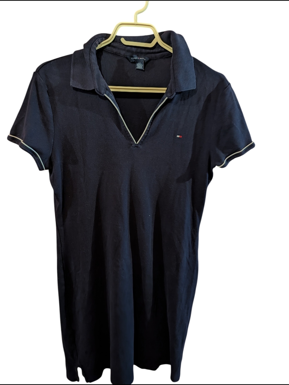 Tommy Hilfiger Black Polo Mini Dress with Trim